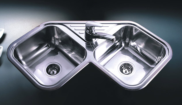 Bacha Acero Johnson AxaD78A Esquinera Marmoleria Giacomo Portaro