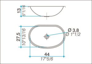 Bacha Acero JohnsonBaly OV 440L Baño Vanitory Marmoleria Giacomo Portaro Planos