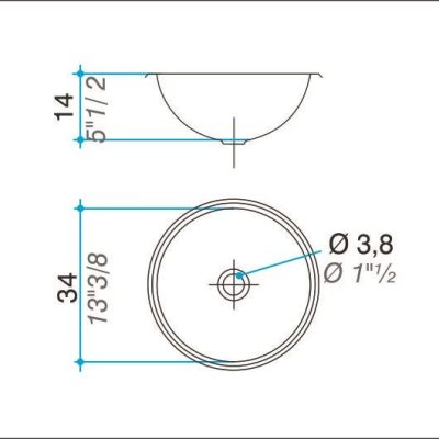 Bacha Acero JohnsonBaly O 340L Baño Vanitory Marmoleria Giacomo Portaro Planos